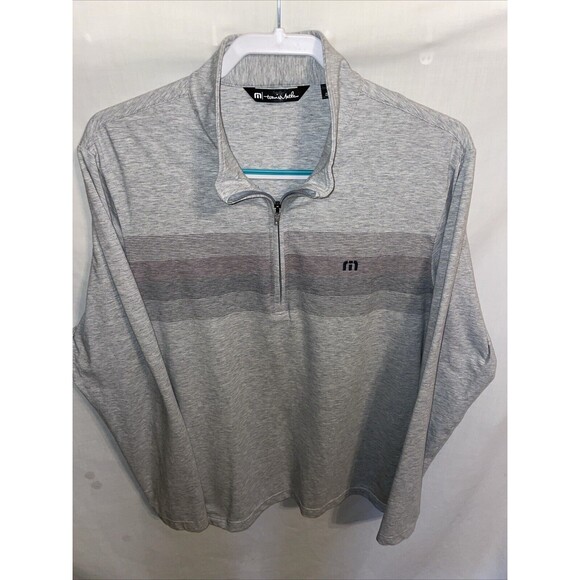 Travis Mathew Men’s Pullover Golf Shirt Sz Large Gray Athleisure Tennis Outdoors - Picture 1 of 12